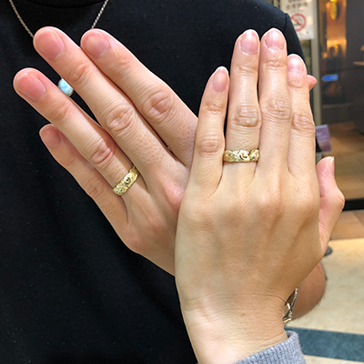 グリーンゴールド 6mm幅 結婚指輪 マリッジリング