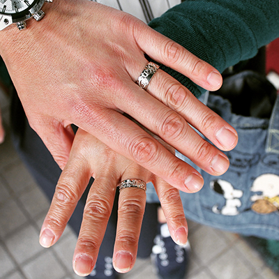 ホワイトゴールド 6mm幅と8mm幅 結婚指輪 マリッジリング